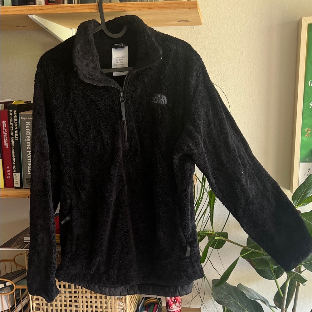 The North Face Black Teddy Fleece Quarter-Zip Jacket